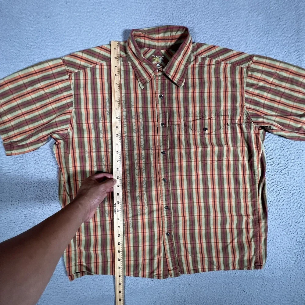 Mountain Hardwear‎ Shirt Mens XL Brown Outdoor Button Up Pocket Casual Preppy